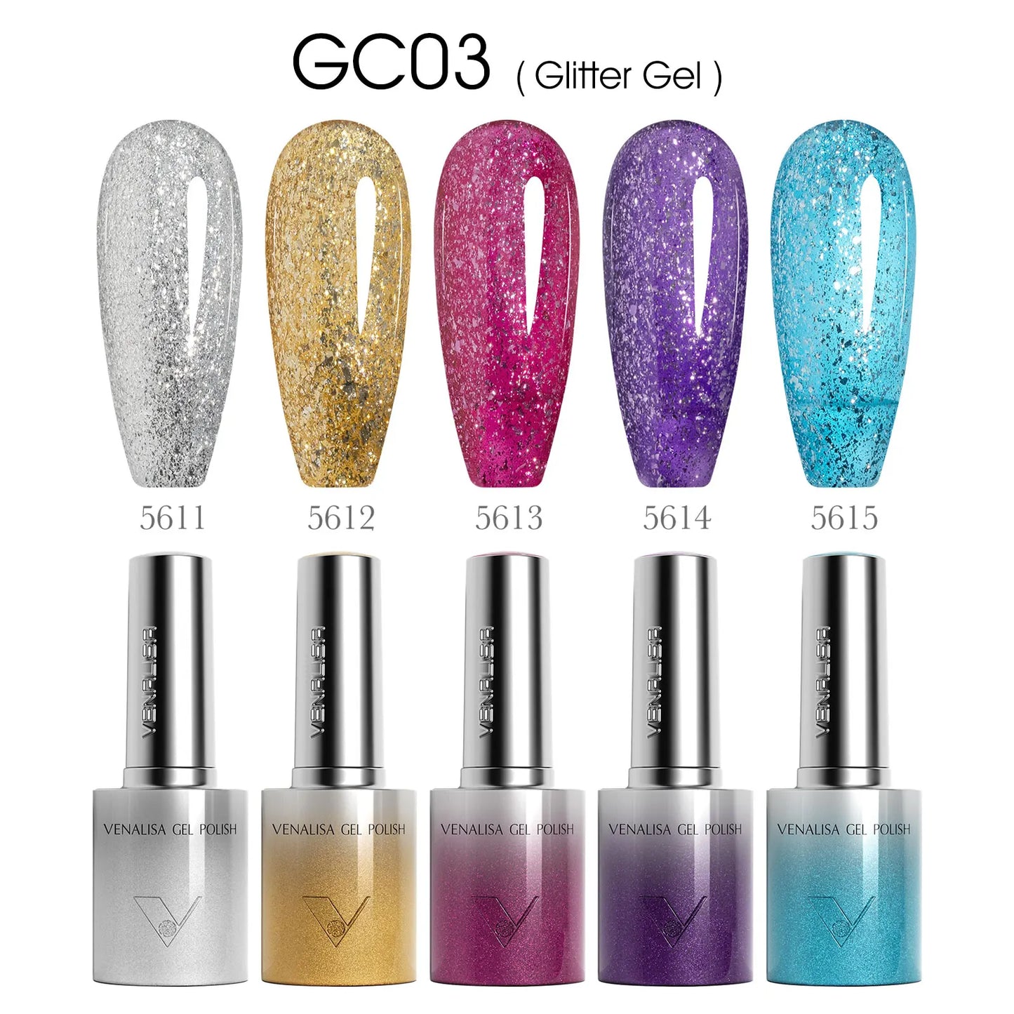 5pcs*10ml/kit VENALISA HEMA FREE TPO FREE Glitter Red Cat Eye Gel Nail Polish Ultra Diamond Gel UV LED Soak Off Nail Manicure