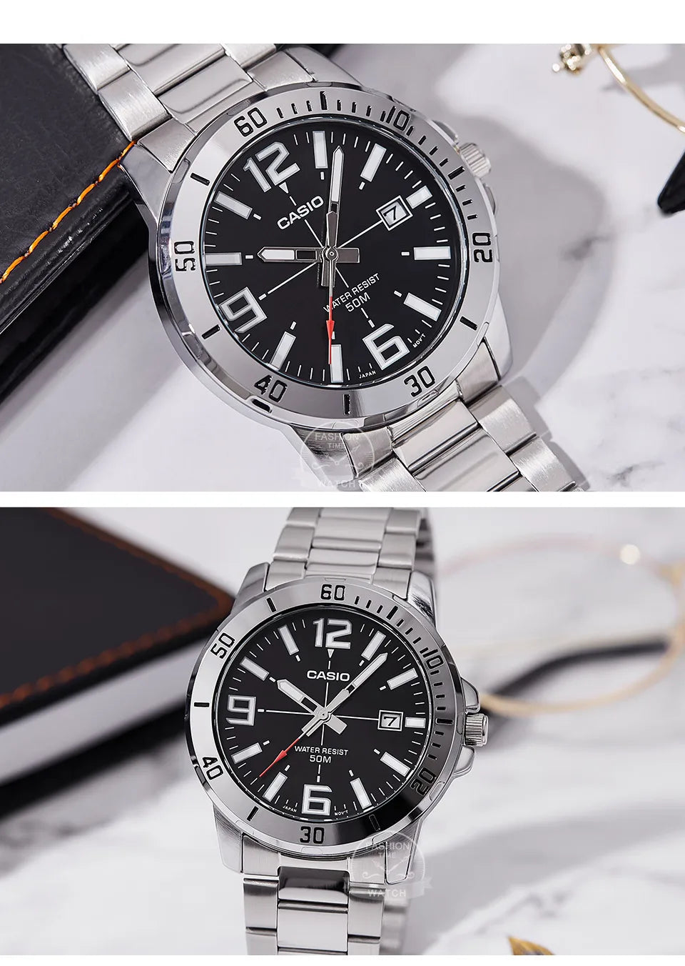 Casio MTP-VD01D Men's Stainless Steel Business Watch