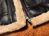 CC Shop Best.Mens High Quality 100% Natural Fur Jacket.Classic B3 Winter Warm Thick Leather Coat.100% Sheepskin with Wool.