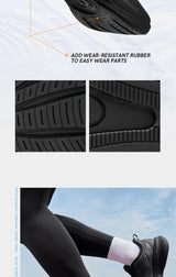 QIAODAN YUYI 4 Winter Running Shoes Men's Sports Shoes Waterproof Absorbing Lightweight Black Fleece Sneakers QXB023244007B