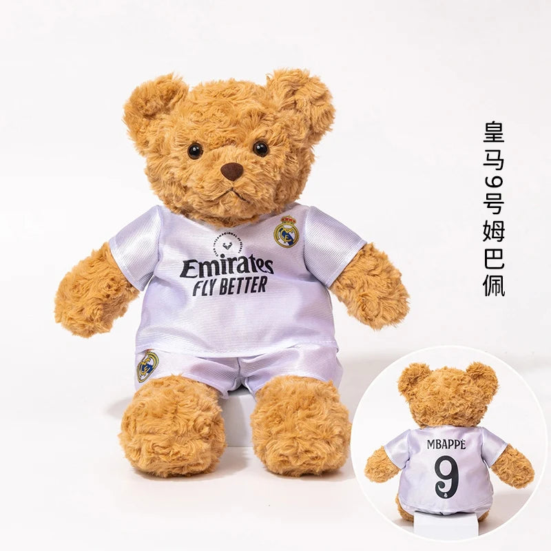 Football Star Plush Teddy Bear Doll | Kids & Fans Gift