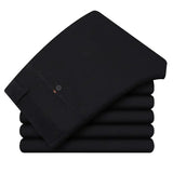 Men's Cotton Straight-Leg Casual Trousers