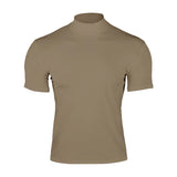 Men's compress T-shirts summer solid color short-sleeved men tops fashion yoga clothes men's tight turtleneck T-shirt