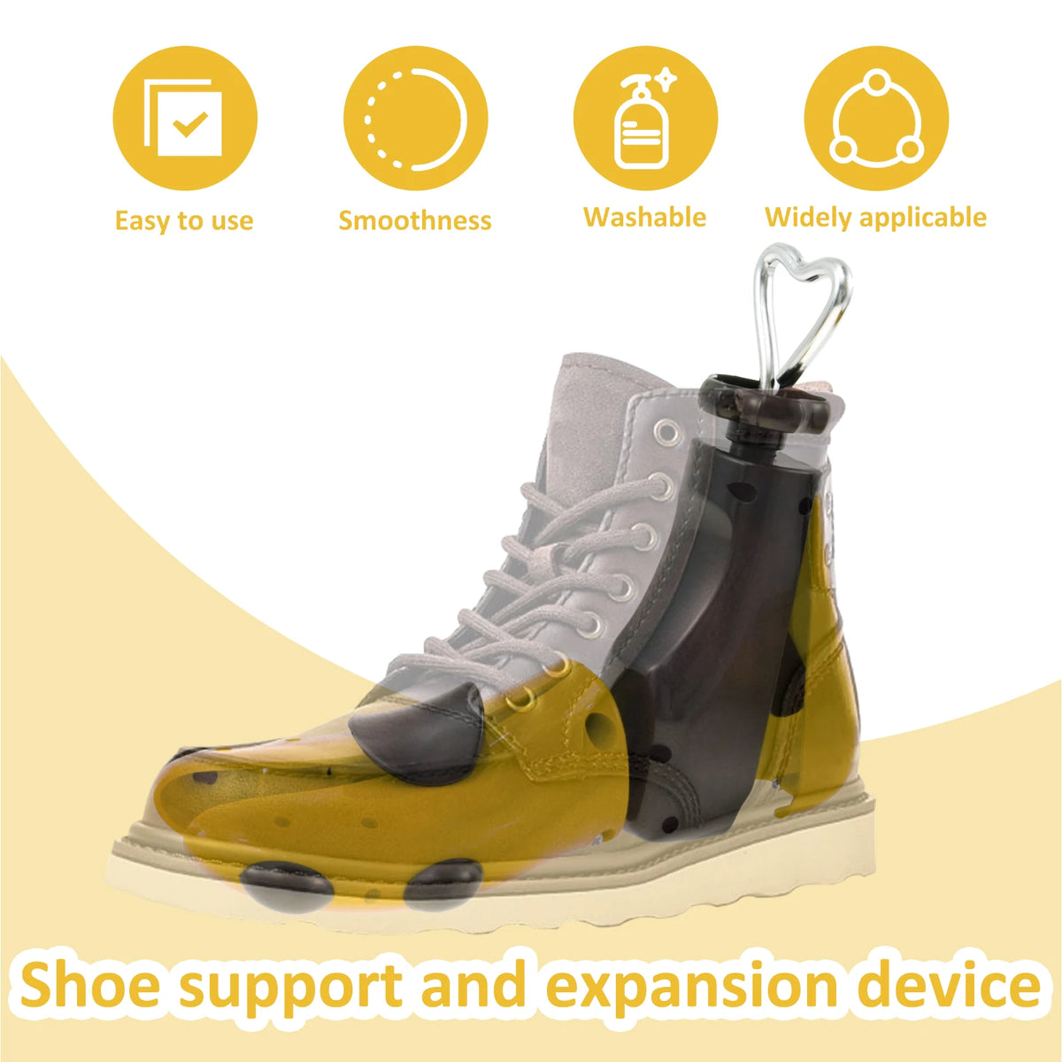 1/2Pcs Universal Shoe Stretcher Adjustable Boot Stretcher PC Sneaker Shoe Widener with Steel Shaft for Men and Women