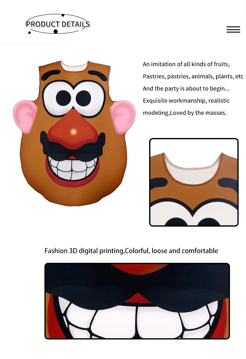 Playful Potato Head Costume for Halloween & Parties