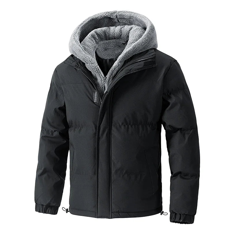 Men's Heavyweight Hooded Puffer Jacket | Plus Size