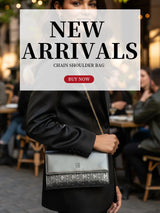 Luxury Letter Print Sequin Crossbody Bag