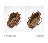 Songmont Travel Bag Vegetable Tanned Cowhide Tote Shoulder Handbag