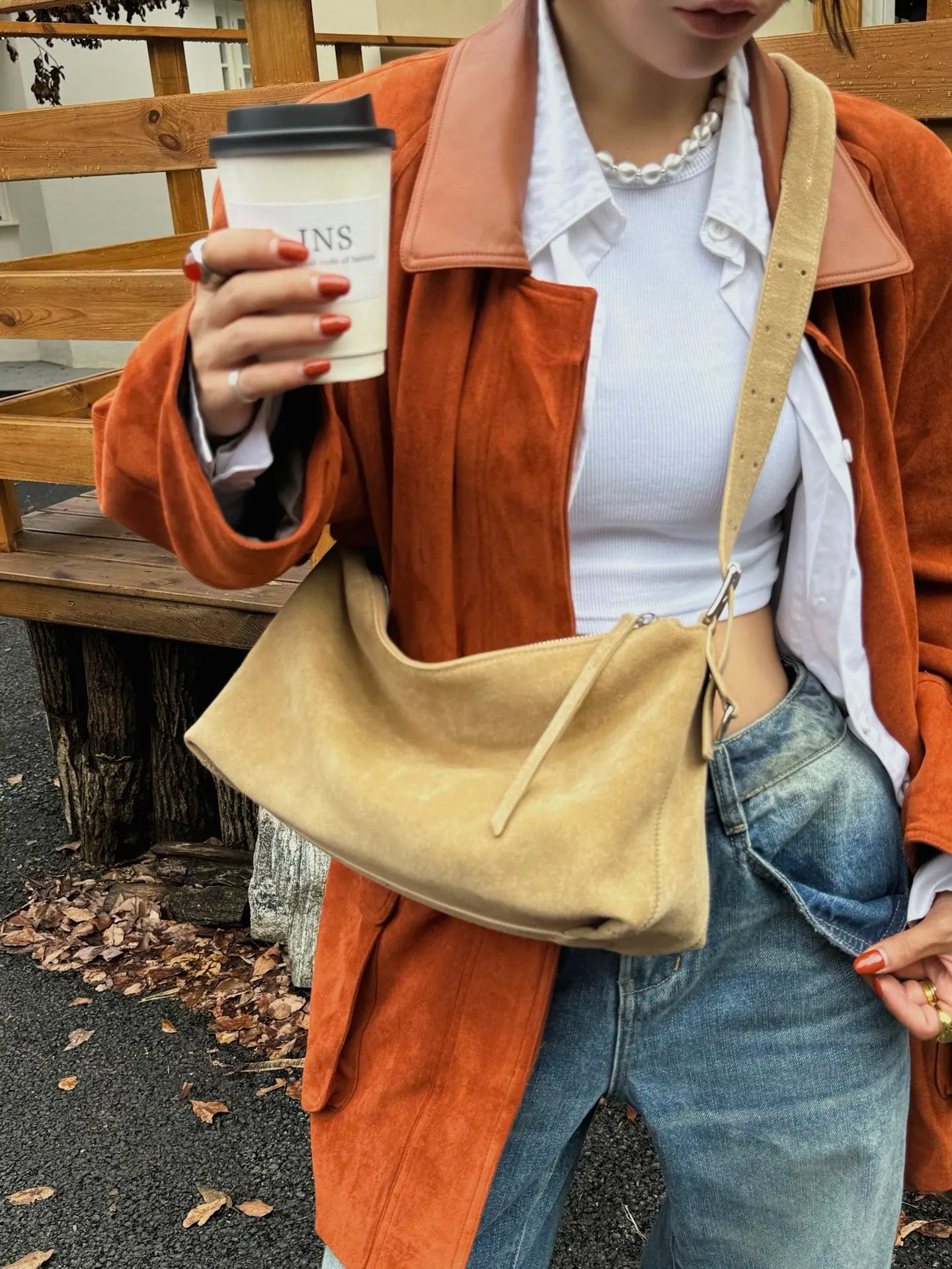 Autumn Winter Fashion Women's Shoulder Crossbody Bag Luxury Designer Brand Ladies Soft Suede Cow Leather High Quality Bag New
