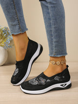 Comfort Women Closed Toe Mules Sandals Floral Embroidery Hollow Mesh Slip On Wedge Platform Lightweight Daily Walkin Lady Shoes