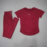 Women's Seamless Yoga Set with High-Waist Leggings