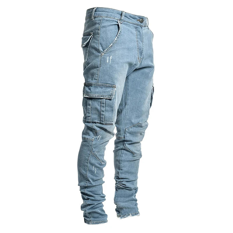 Men’s Straight-Leg Stretch Cargo Jeans