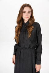 AW25 Denim Two-Piece: Loose Shirt & A-Line Slip Dress