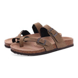 Women’s Suede Sandals with Cork Footbed