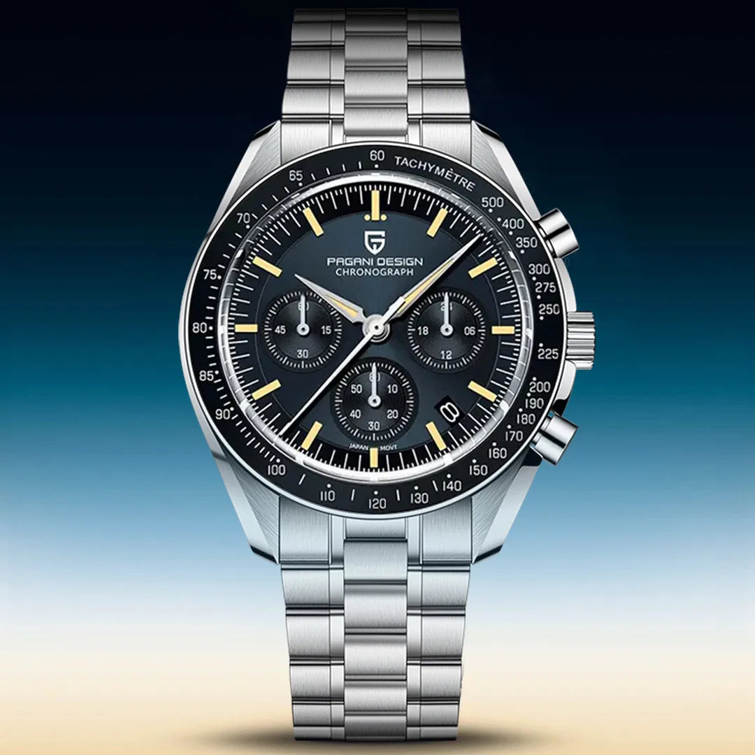 PAGANI DESIGN New Luxury Moon Quartz Watches For Men Stainless steel Luminous waterproof Sports Chronograph Man 2026 Retro Watch