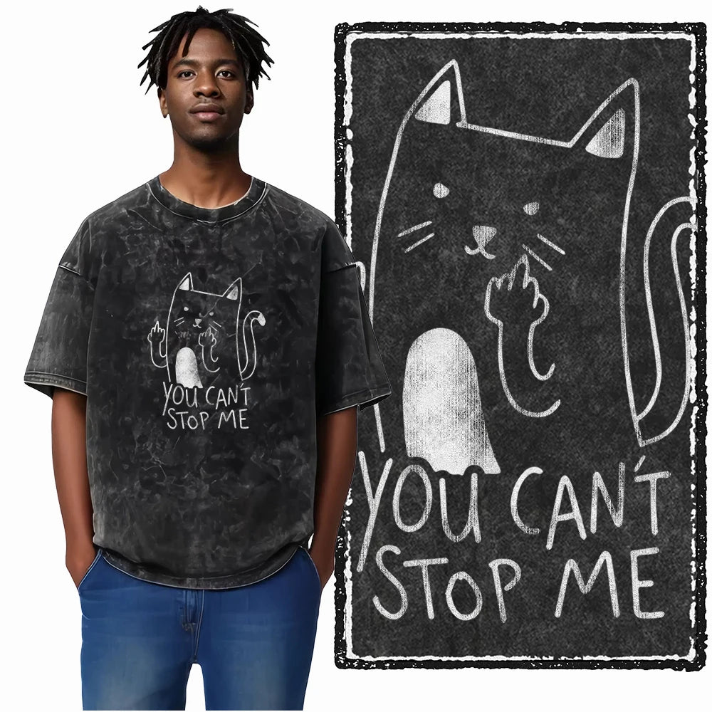 DB Cat Acid-Washed Graphic Tee