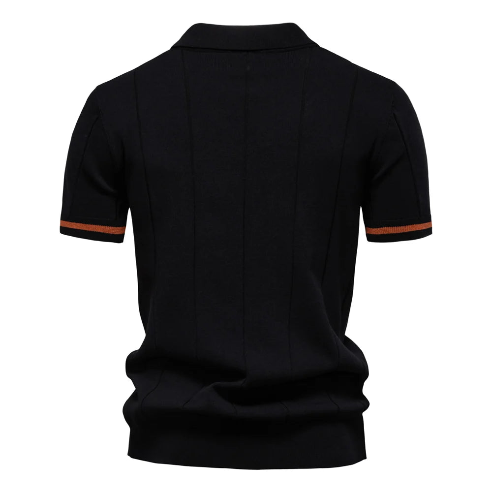 AIOPESON Men's Slim Fit Zipper Polo Shirt | Sport & Office