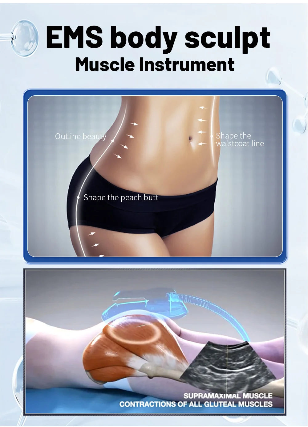 MYOslim  Electromagnetic Muscle Stimulator Professional Sculpt 6500W 5-Handle Pelvic Cushion for Fitness Equipment & Supplies