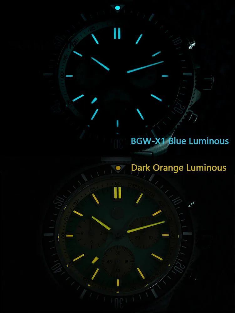 San Martin 40mm Diver Chronograph – Peacock SL-4801