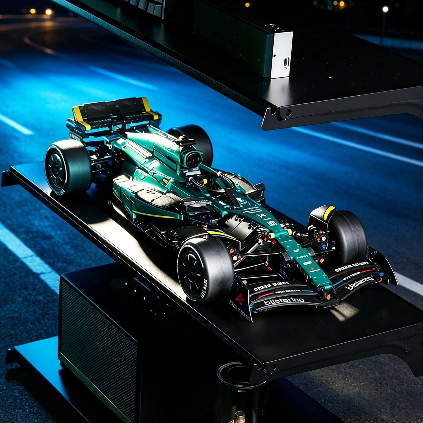 Designer Technical Car Blocks Green Speed Vechiel Sport Racing Hypercar Creative Model Building Bricks Toys DIY Gifts