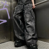 Y2K Phantom Spider Patch Baggy Jeans