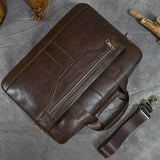 Genuine Leather Briefcase Bag for 15.6 inch laptop computer bag cowskin handbag for men male leather crossbody shoulder bag