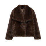 Elegant Faux Fur Oversized Coat