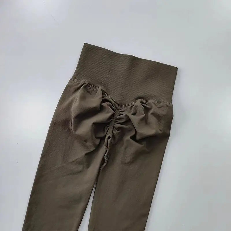 High-Waist Seamless Yoga Leggings – USA-Made Push-Up Fitness & Gym Tights