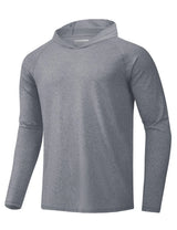 Men's UPF 50+ Sun Hoodie — Long Sleeve Quick-Dry Rash Guard