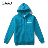 Top Quality Custom Cotton Zipper Hoodie Print Photo Text Brand Logo Men Womens Thick Fleece Autumn Winter Warm Sweatshirt 350gsm
