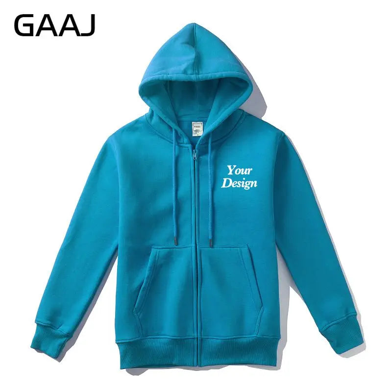 Top Quality Custom Cotton Zipper Hoodie Print Photo Text Brand Logo Men Womens Thick Fleece Autumn Winter Warm Sweatshirt 350gsm