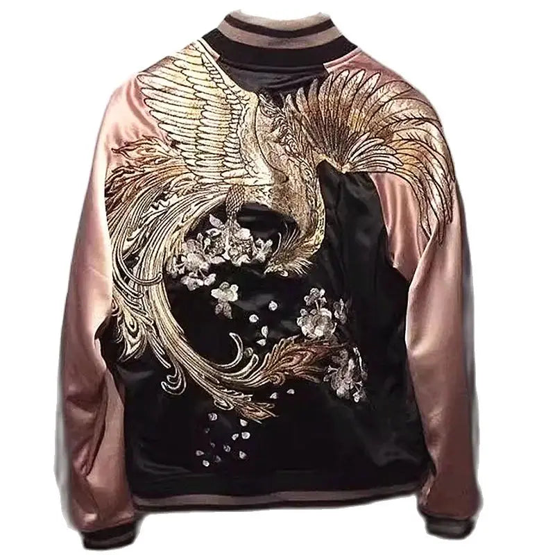 Sakura Phoenix Embroidered Sukajan Jacket