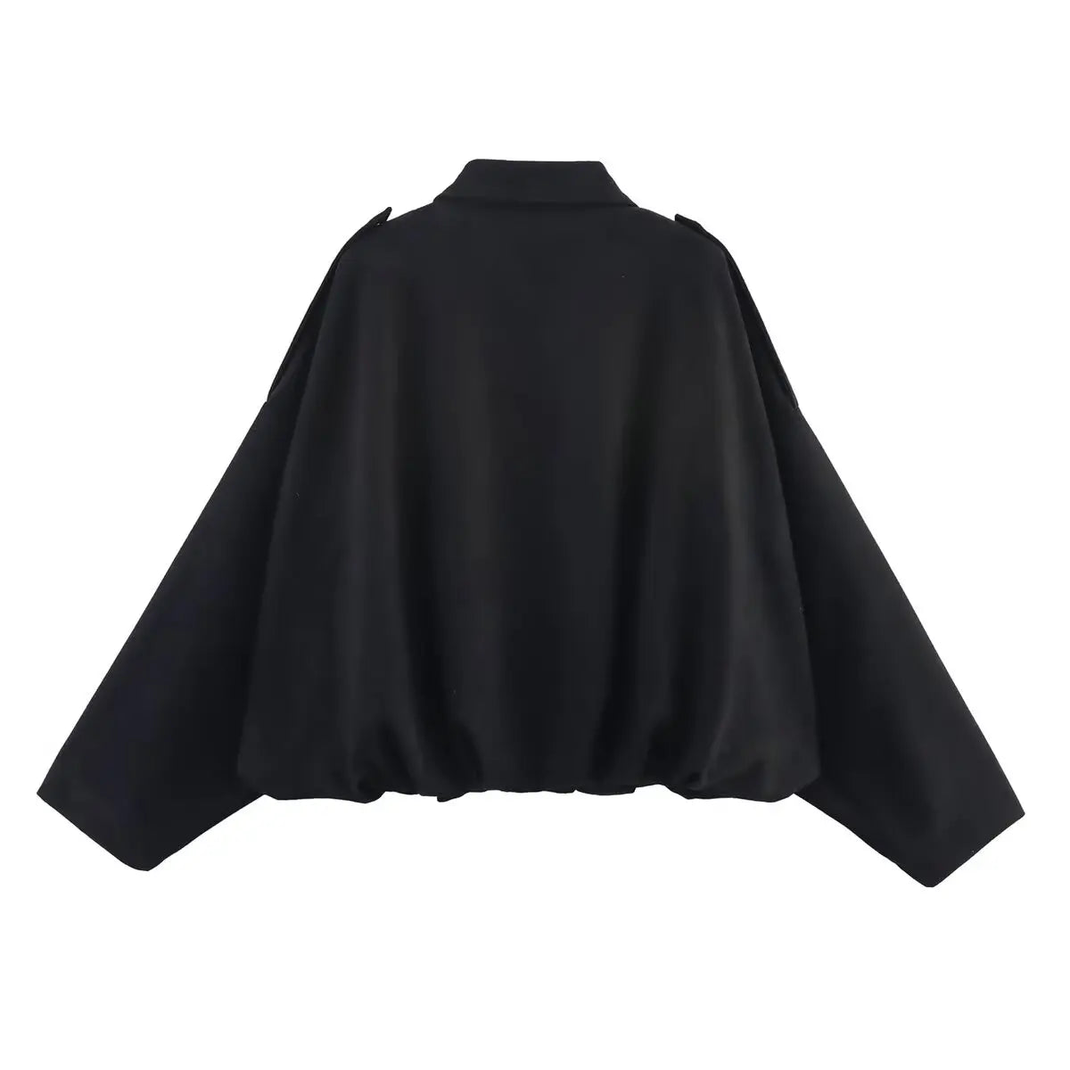 Women's Suede Bomber Jacket – Elegant Oversized Coat