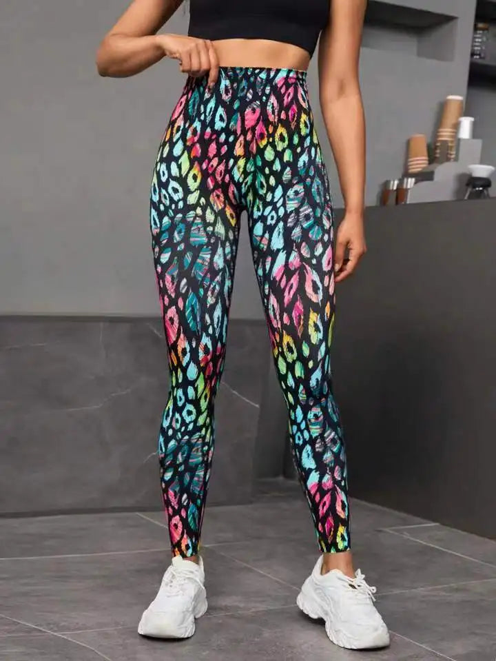 Women's 3D Tie-Dye Seamless Push-Up Leggings