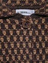 Autumn Brown Knit Cardigan - Elegant USA-Made Loose Sweater Coat