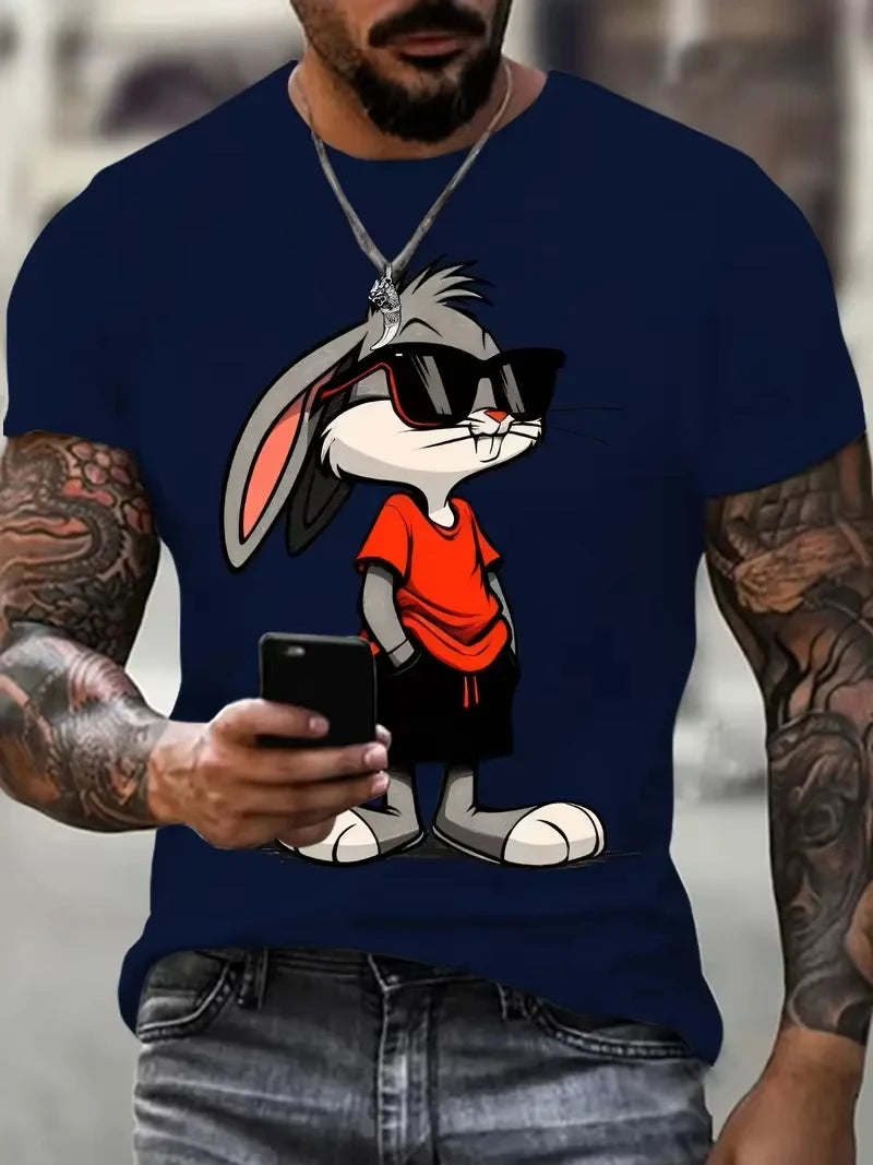 Men’s Rabbit Graphic Streetwear Tee