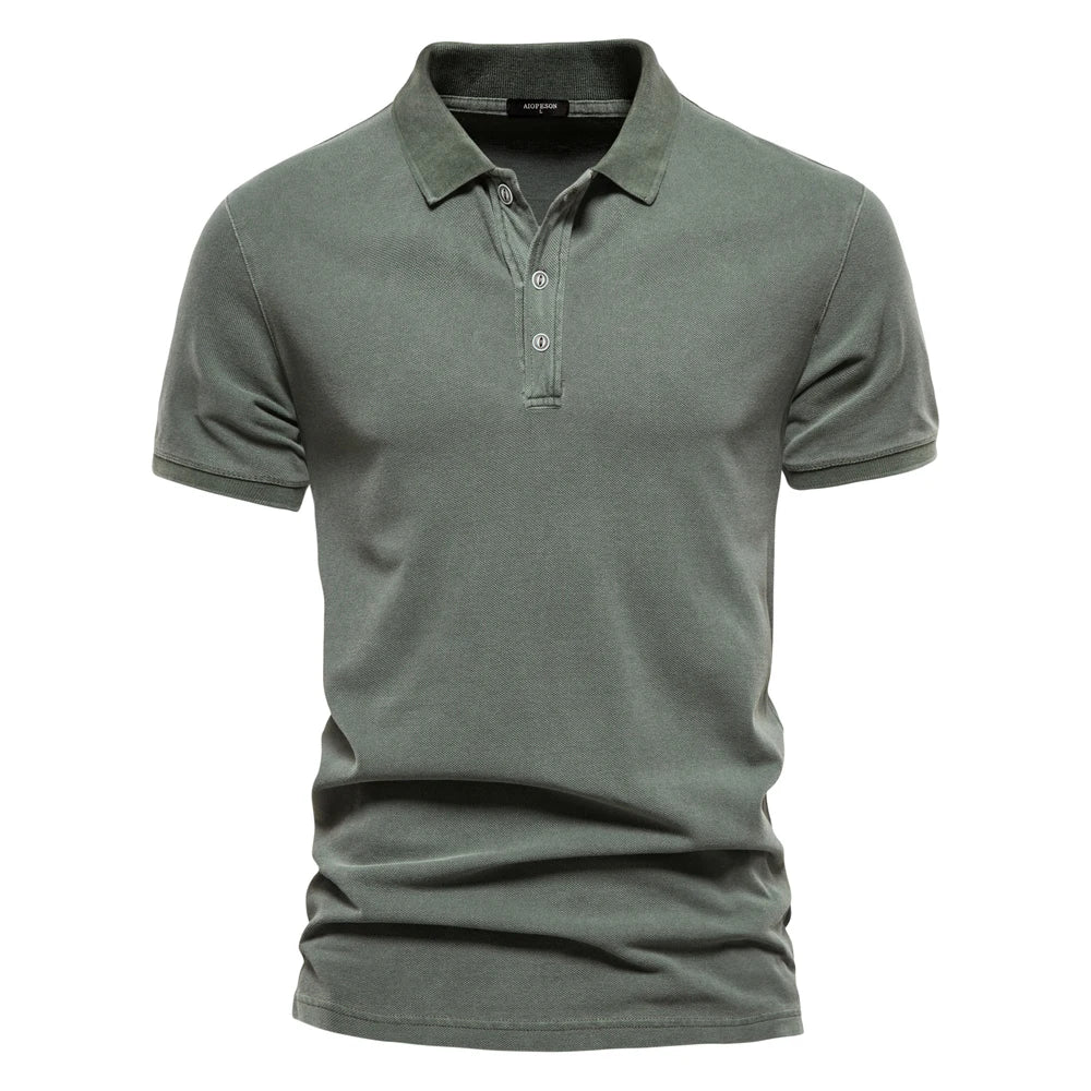 AIOPESON Cotton Polo Shirt for Men – Classic Fit