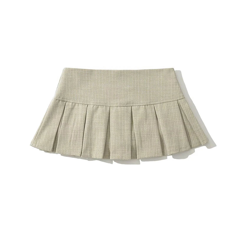 Women's Retro Pleated Mini Skirt