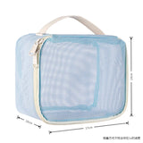 Large Mesh Makeup Bag for Women Portable Breathable Cosmetic Organizer Bag Travel Makeup Pouch with Simple Design