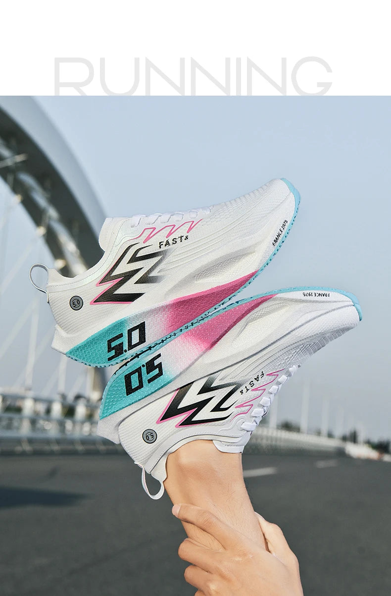 Marathon Men Running Shoes Carbon Board Speciality Sports Breathable Lightweight Women's Athletic Nonskid Elasticity Sneakers