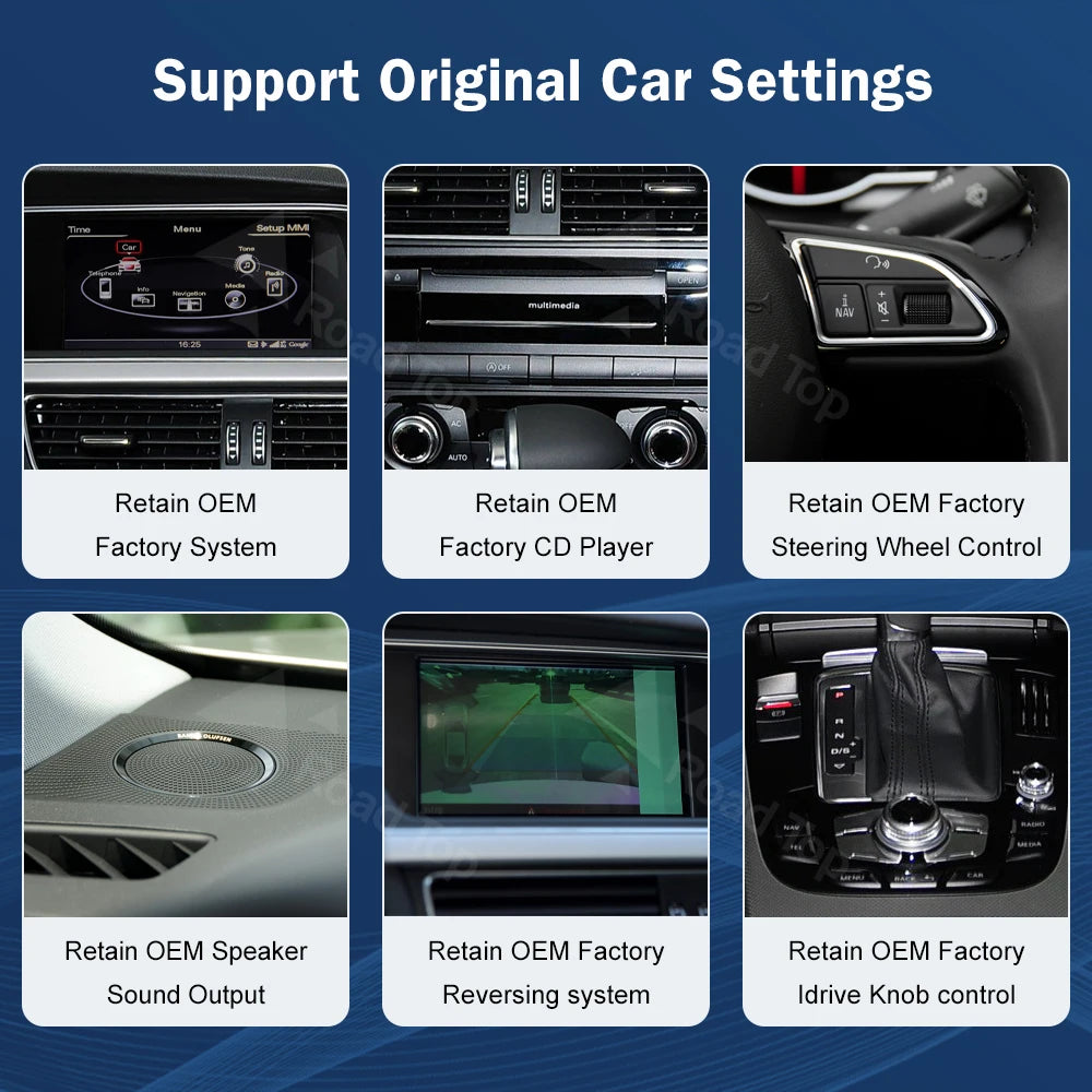 Road Top Touchscreen Display for Audi A5 S5 | CarPlay & Android Auto