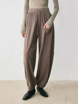Women's Wool Drawstring Cocoon Pants