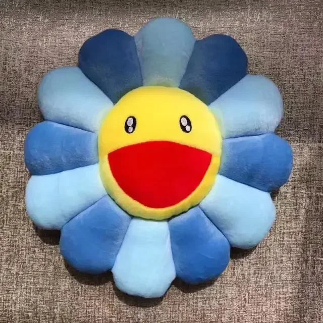 Rainbow Daisy Children's Plush Pillow, Japanese, Sunflower, Floor Game Mat Seat Pillow Sofa House Car Decoration Plush Pillow