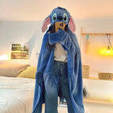 Stitch Hooded Cartoon Blanket
