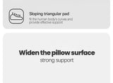 Ergonomic Memory Foam Waist Cushion Green Contoured Tummy Pillow Multi-Functional Support Pillow for Prone Sleep & Reading