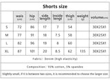 Women's Y2K Low-Waist Lace Denim Shorts - Sweet & Spicy Style