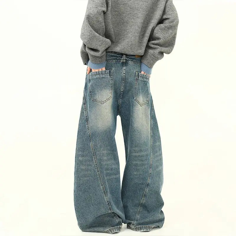 Men’s Wide Leg Jeans – Loose Fit Denim