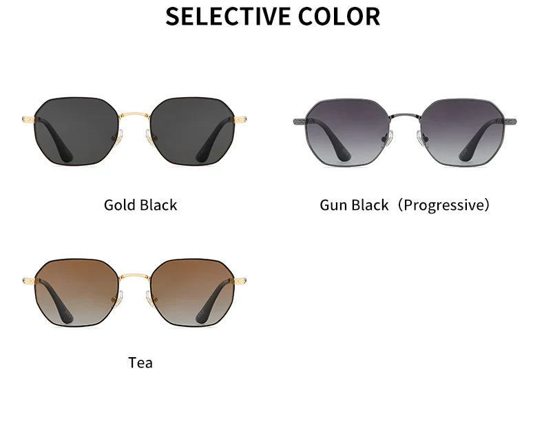 GCV Brand Classic Retro Women's Rectangular Square Metal Frame Glasses, Sunglasses, Polarizer Lenses，Box Oculos De Sol Gafas