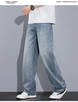 Men's Light Blue Straight-Leg Jeans