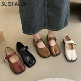 SUOJIALUN Women's Split-Toe Mary Jane Flats